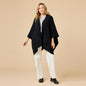 Softies Solid Rib Marshmallow Shawl in Black