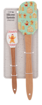 Mint green gingerbread house spatula with a gingerbread man mini spoonula