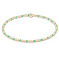 Hope Sincerity Pattern 2mm Bead  Bracelet - Turquoise