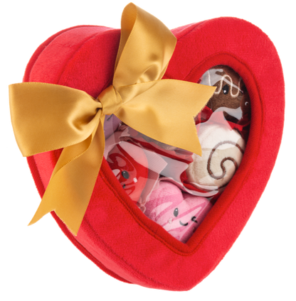 Plush smiling chocolate pieces
