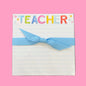 Teacher with Colorful Stars Luxe Notepad