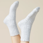 Heather Grey Marshmallow Crew Socks