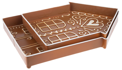 Embossed Gingerbread House Tray
