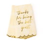 Golden Damask Paper Guest Towel, Thanks For Being The Best Guest