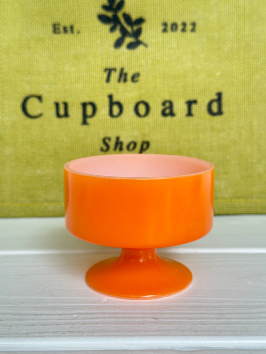 Vintage Orange Federal Glass Footed Dessert/Sherbet Cup