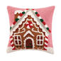 Gingerbread House with Candycane Hook Pillow