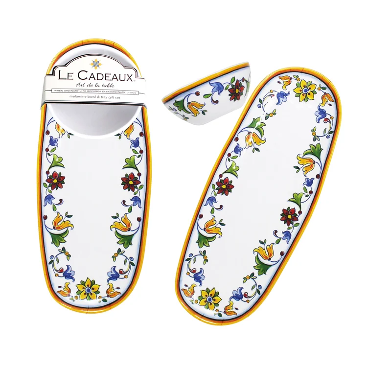 Capri Melamine Bowl and Tray Gift Set
