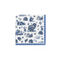 Falling for Blue Toile 3-Ply Paper Cocktail Napkin