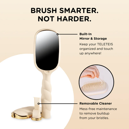 Teleties Detangler Hair Brush for Thick Hair – Tan
