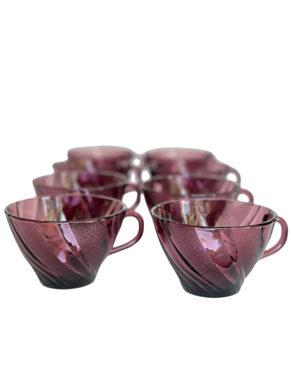 Vintage Rivage Amethyst Glass Dinnerware Set, 39 Pieces