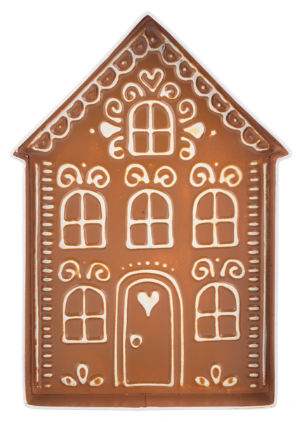 Embossed Gingerbread House Tray