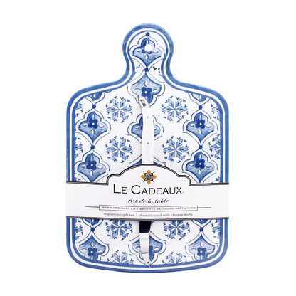 Moroccan Blue Melamine Cheeseboard Gift Set