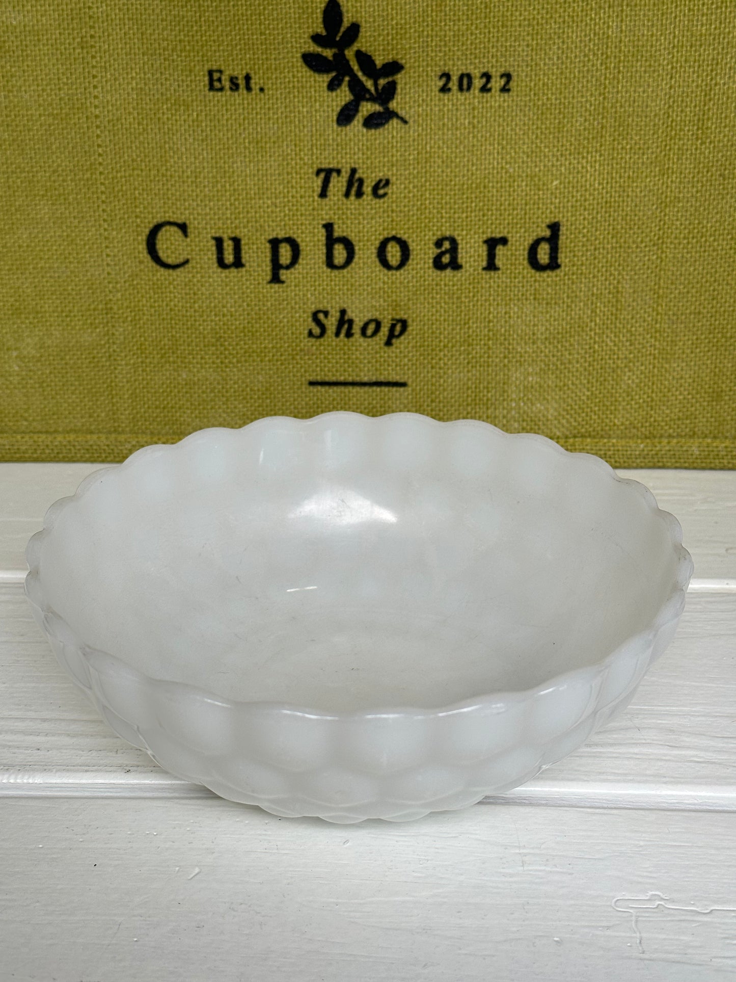 Vintage Milk Glass Bubble Bowl