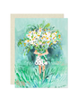 Girl with Bouquet Card