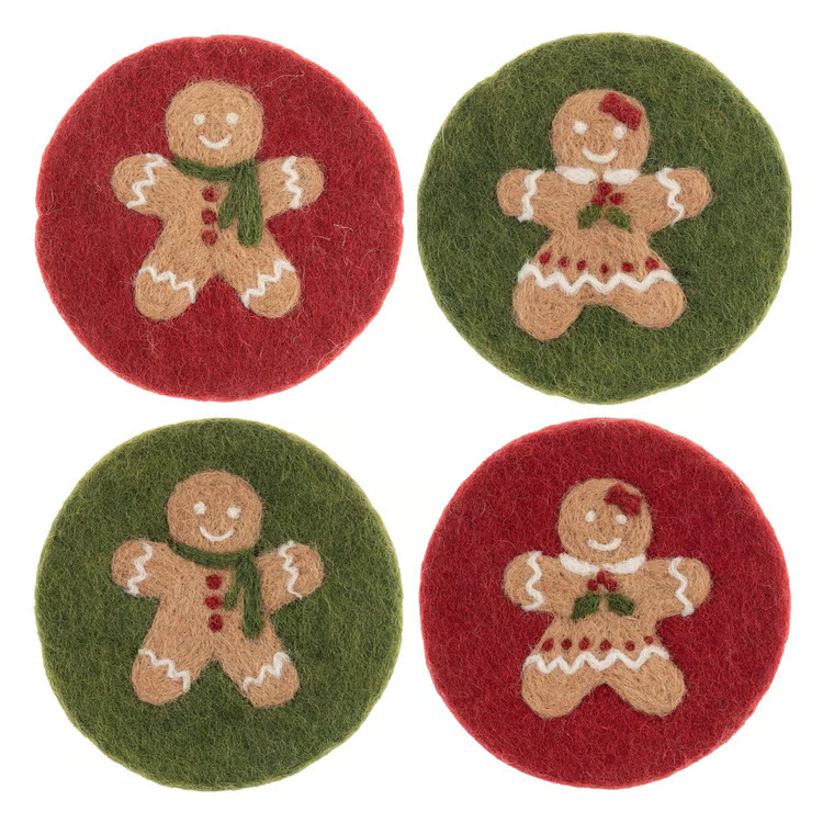Gingerbread Felt Coaster