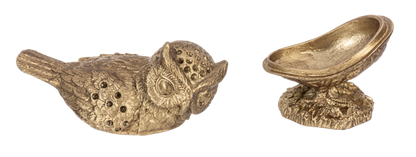 Antiqued Gold Owl Keepsake Box