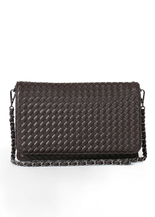 Lexi Woven Java Crossbody