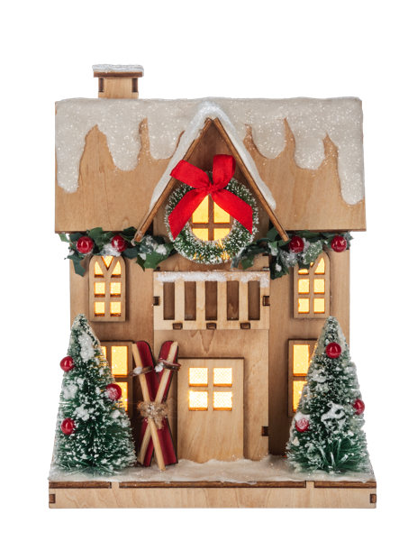 LED Light Up Winter Cabin Figurine (*Multiple Styles*)
