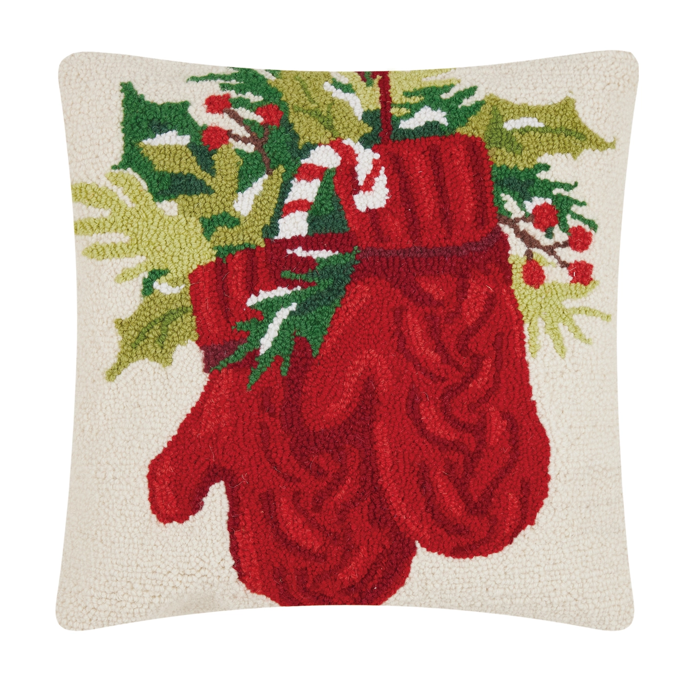 Holiday Mitten Hook Pillow