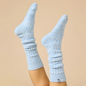 Heather Sky Blue Slouchy Marshmallow Socks