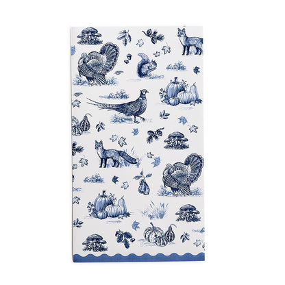 Falling for Blue Toile 3-Ply Paper Dinner Napkin / Guest Towel