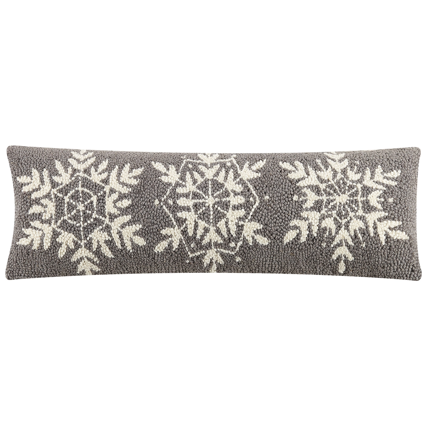 Grey Winter Snow Lumber Hook Pillow