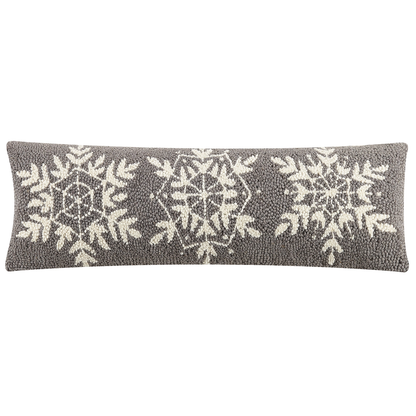 Grey Winter Snow Lumber Hook Pillow