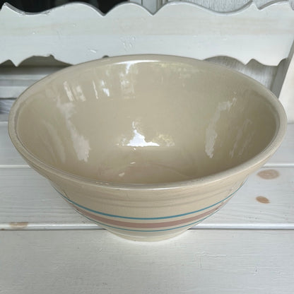 Vintage McCoy Striped 12 1/2 Large Mixing Bowl