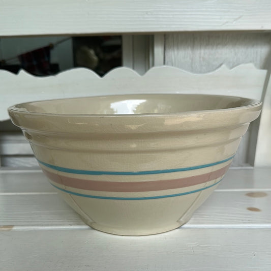 Vintage McCoy Striped 12 1/2 Large Mixing Bowl