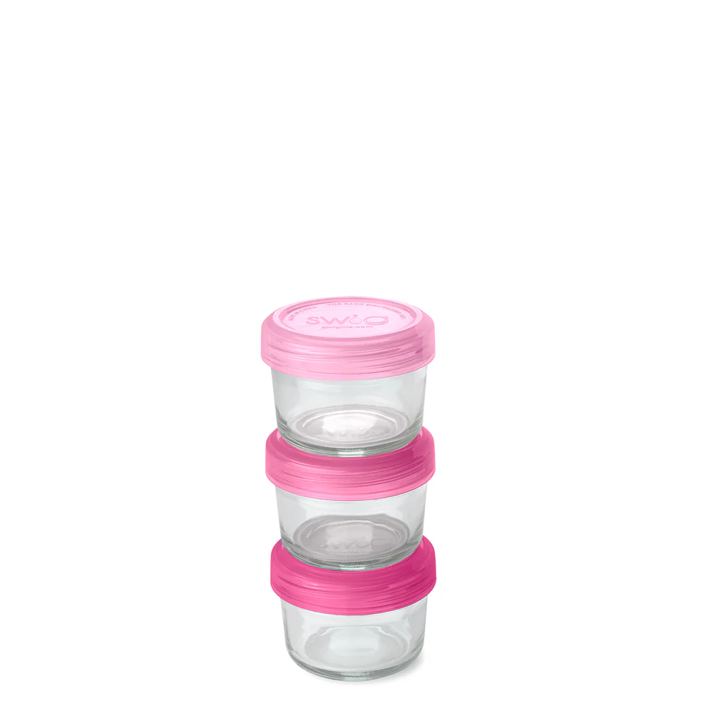 Swig Pink 3pc Glass Food Storage Small Set