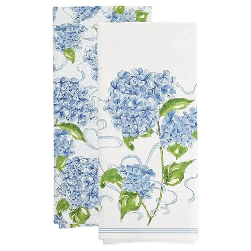 S/2 Blue Hydrangea Dish Towel