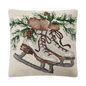 Snowy Ice Skates Poly Fill Hook Pillow