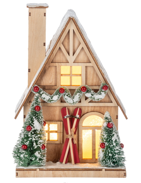 LED Light Up Winter Cabin Figurine (*Multiple Styles*)