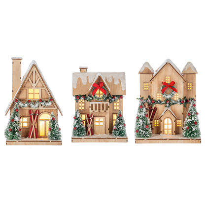 LED Light Up Winter Cabin Figurine (*Multiple Styles*)