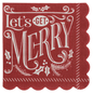 Let's Get Merry Cocktail Paper Napkin