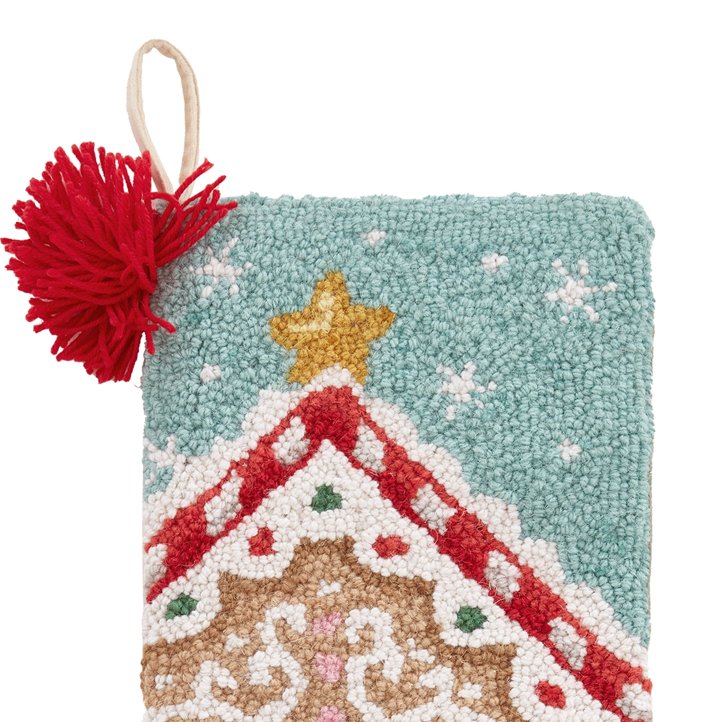 Gingerbread W/Tassel Hook Stocking