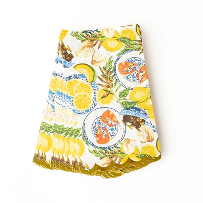 Lemon Santorini Paper Guest Towel