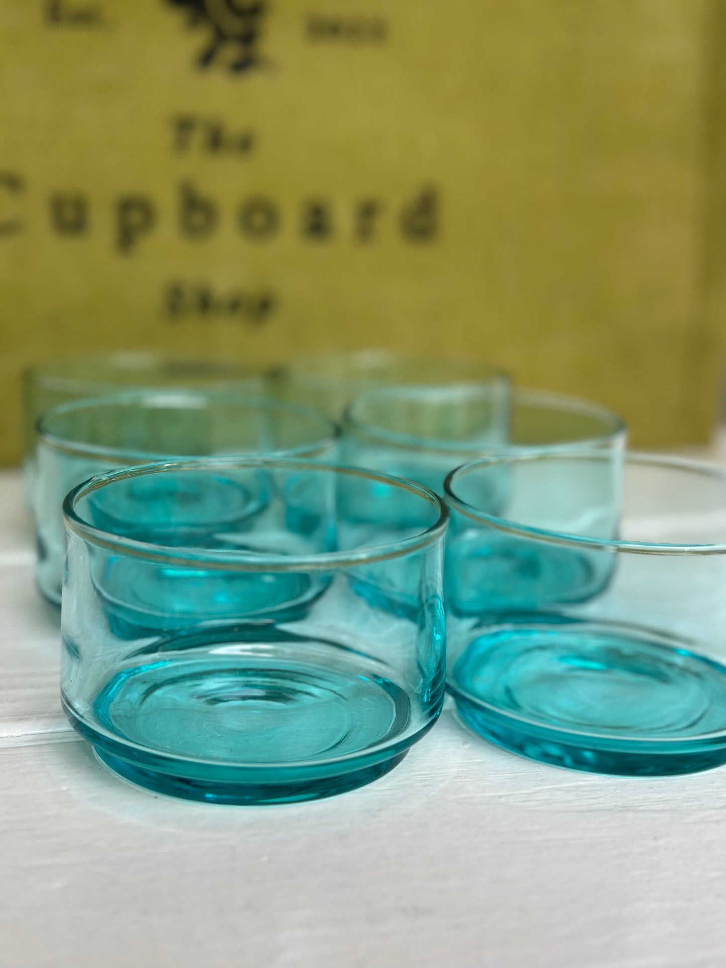 Light Blue Tasting Glasses, Set of 6