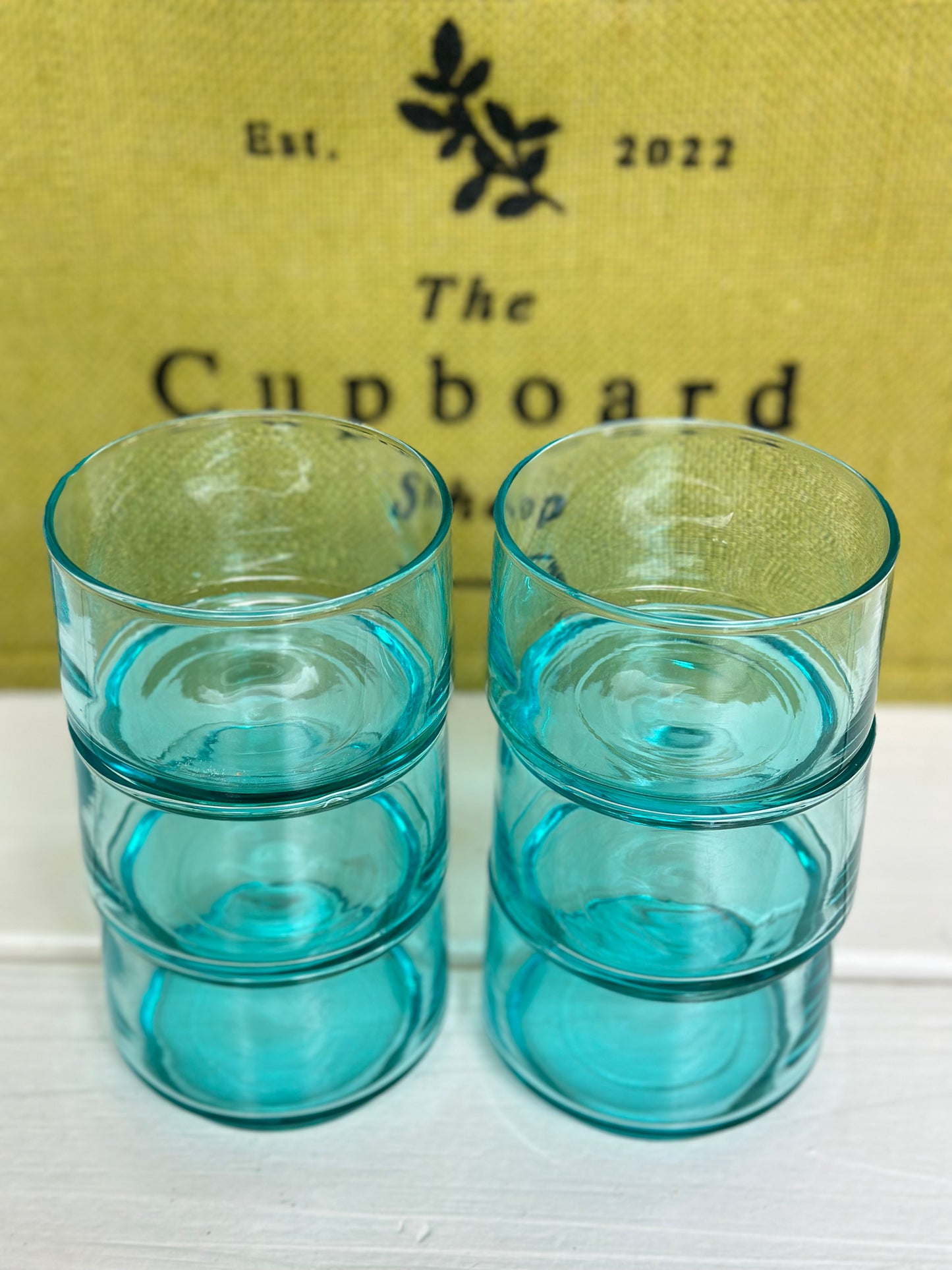 Light Blue Tasting Glasses, Set of 6