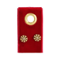 Gold Snowflake Studs On Velvet Tag