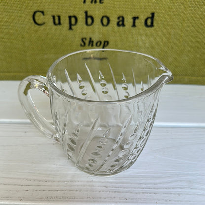 Vintage Anchor Hocking Oyster & Pearls 4.5 Small Clear Glass Pitcher