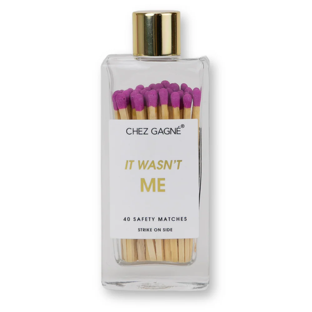 It Wasn't Me -  Glass Bottle Safety Matches