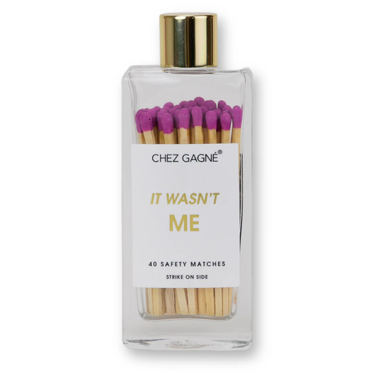 It Wasn't Me -  Glass Bottle Safety Matches