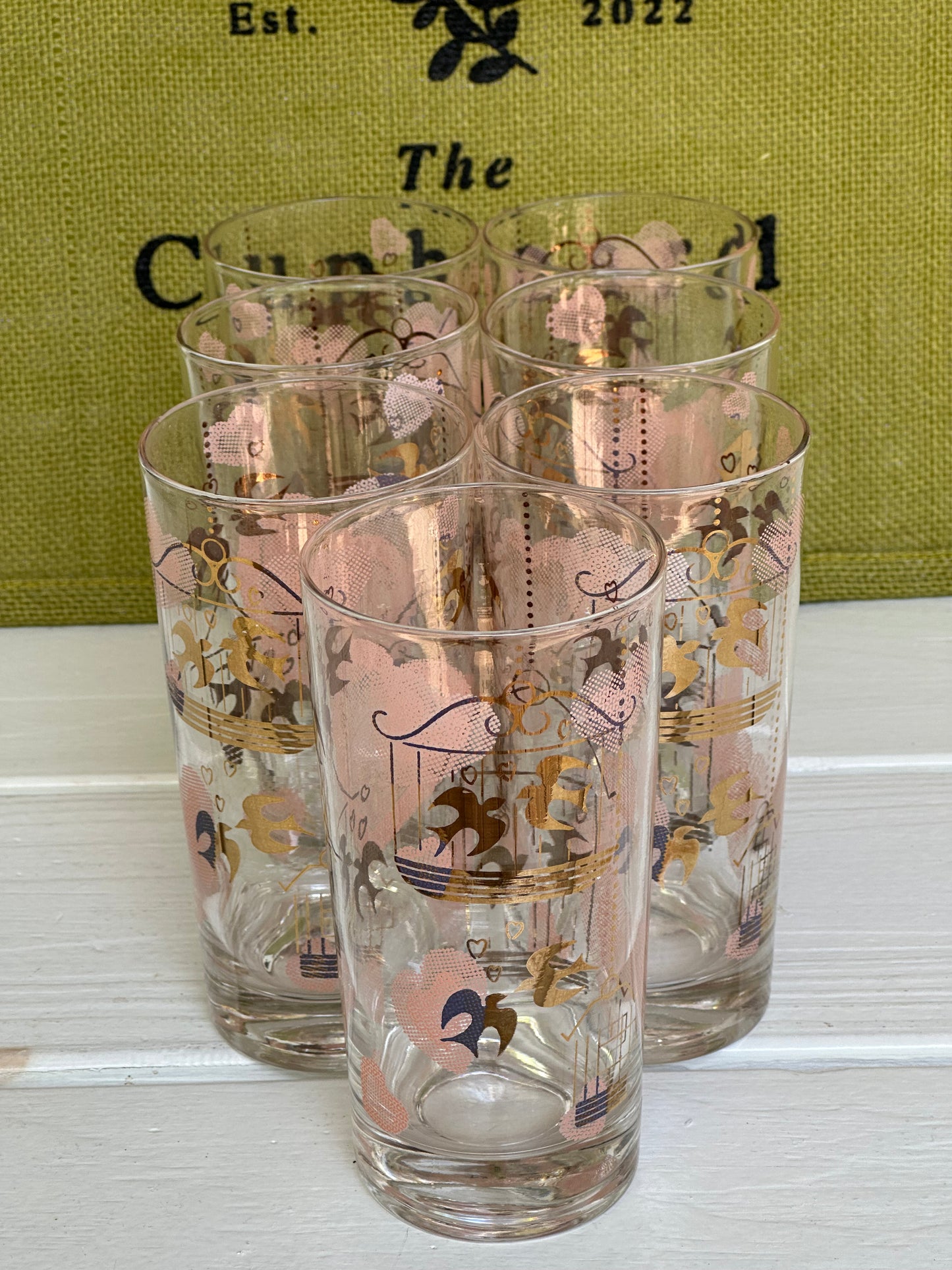 RARE Vintage 1950s Federal Glass Co. Tom Collins Glasses Valentines Co –  The Cupboard Shop NJ