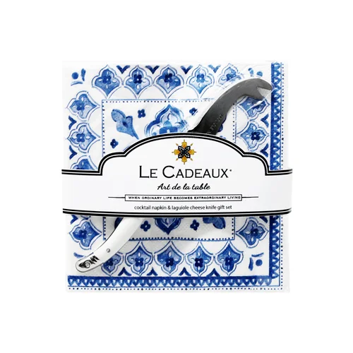 Moroccan Cocktail Napkins & Cheese Knife Gift Set