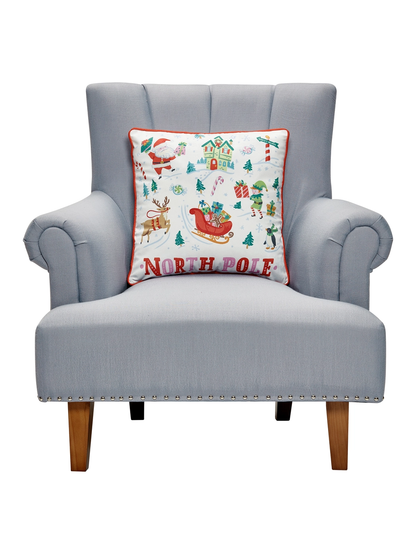 North Pole Printed Pillow