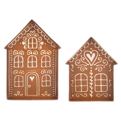 Embossed Gingerbread House Tray