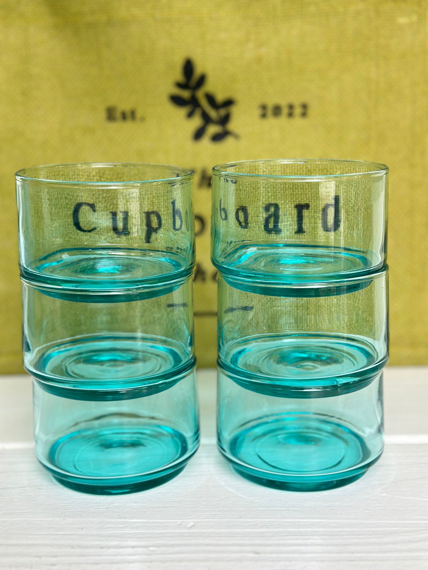 Light Blue Tasting Glasses, Set of 6