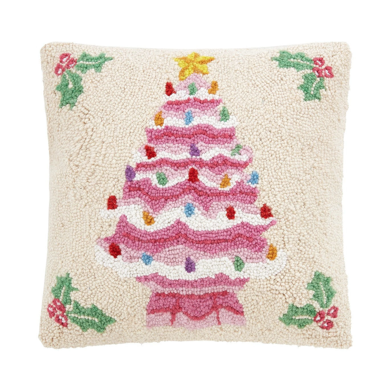 Pink Vintage Tree Hook Pillow