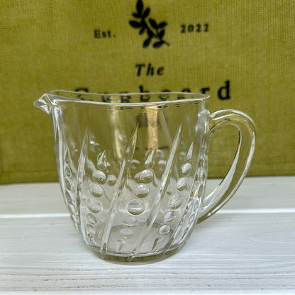 Vintage Anchor Hocking Oyster & Pearls 4.5 Small Clear Glass Pitcher